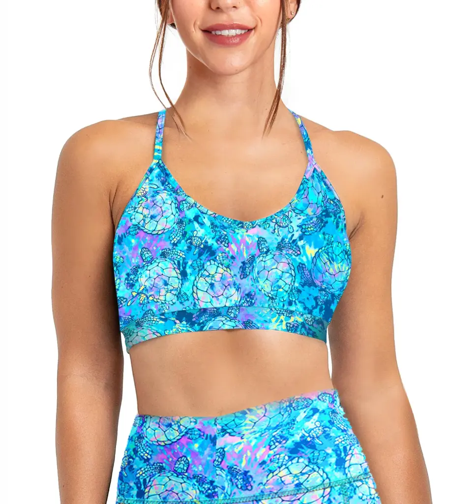 SPACEFISH Turtle Tie Dye Bikini Top 