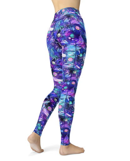 SPACEFISH Cosmic Whale Contour Leggings